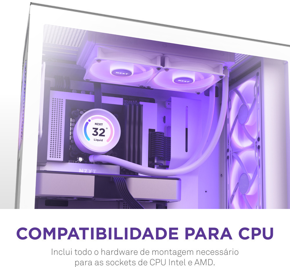 NZXT - Kit de Refrigeración Líquida CPU NZXT Kraken Elite 240 RGB Blanco