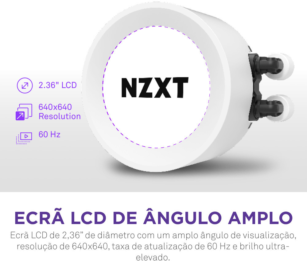 NZXT - Kit de Refrigeración Líquida CPU NZXT Kraken Elite 240 RGB Blanco