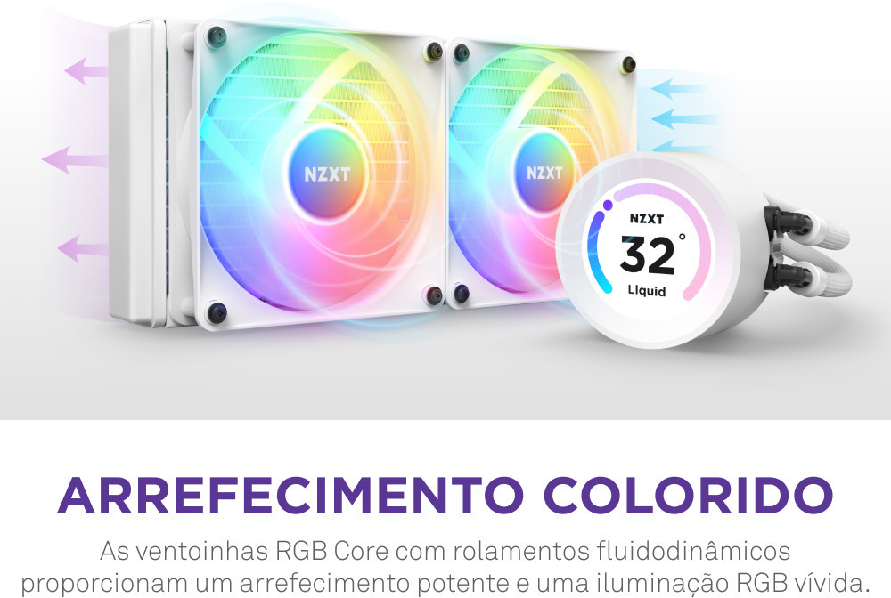 NZXT - Kit de Refrigeración Líquida CPU NZXT Kraken Elite 240 RGB Blanco