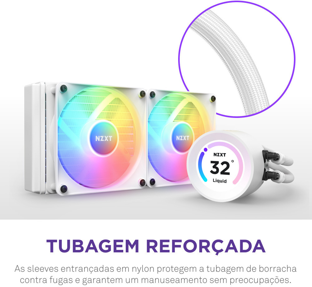 NZXT - Kit de Refrigeración Líquida CPU NZXT Kraken Elite 240 RGB Blanco