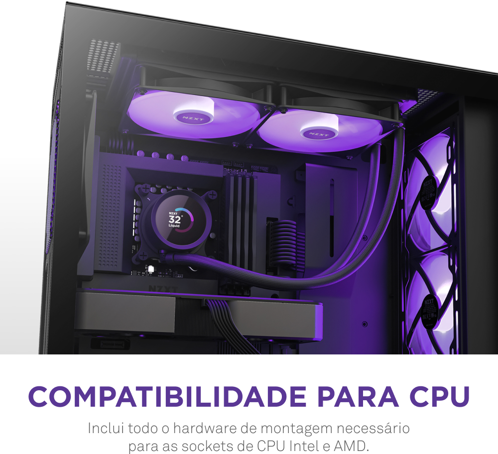 NZXT - Kit de Refrigeración Líquida CPU NZXT Kraken 280 RGB Negro