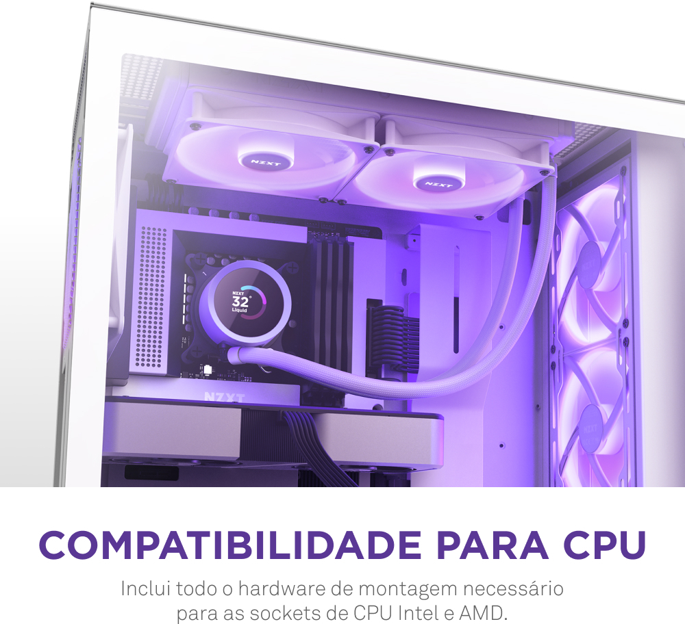 NZXT - Kit de Refrigeración Líquida CPU NZXT Kraken 280 RGB Blanco