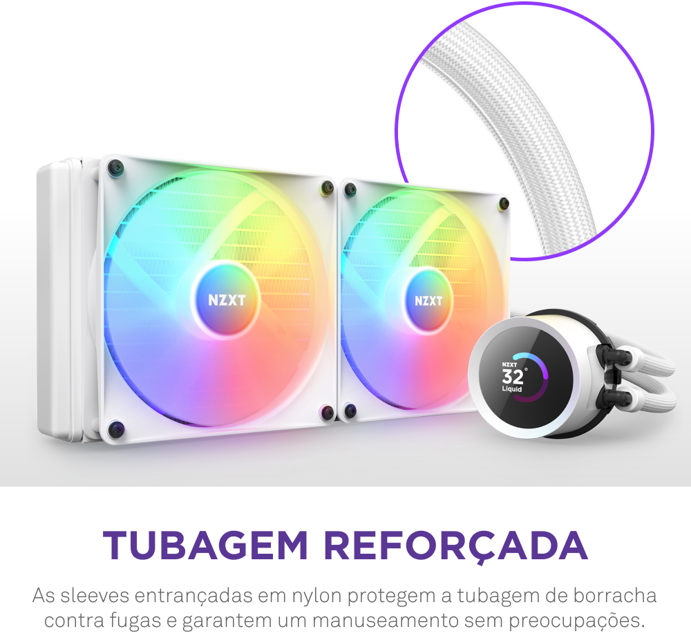 NZXT - Kit de Refrigeración Líquida CPU NZXT Kraken 280 RGB Blanco