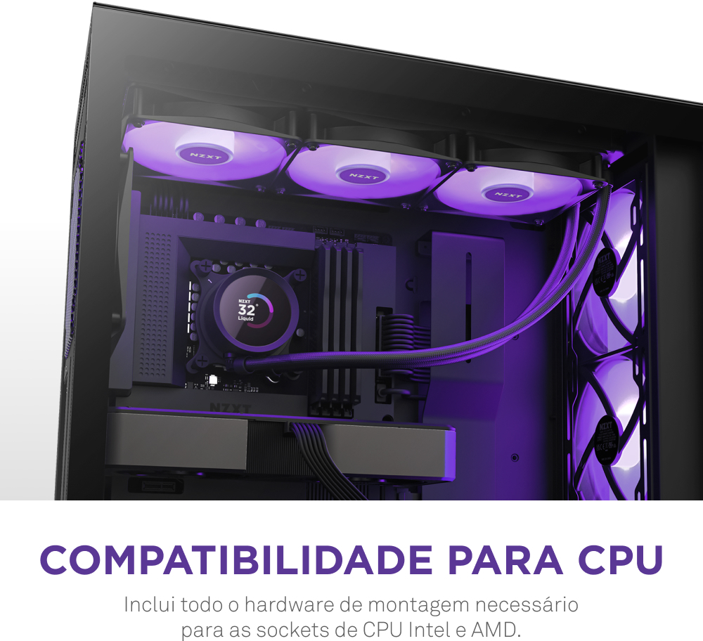 NZXT - Kit de Refrigeración Líquida CPU NZXT Kraken 360 RGB Negro