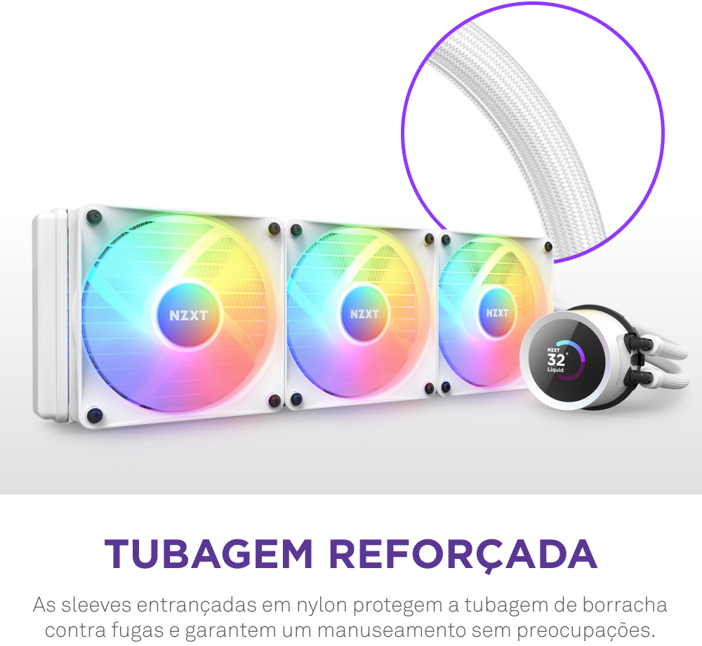 NZXT - Kit de Refrigeración Líquida CPU NZXT Kraken 360 RGB Blanco