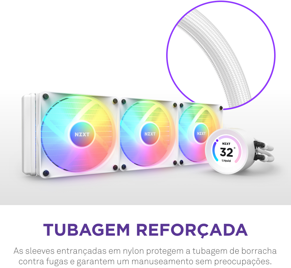 NZXT - Kit de Refrigeración Líquida CPU NZXT Kraken Elite 360 RGB Blanco