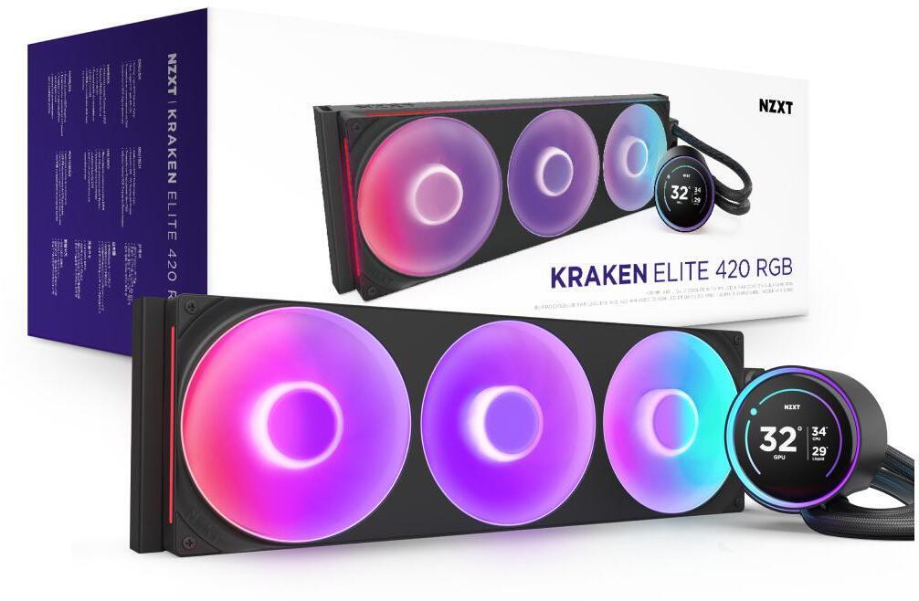 NZXT - Kit de Refrigeración Líquida CPU NZXT Kraken Elite 420 (2025) RGB Negro