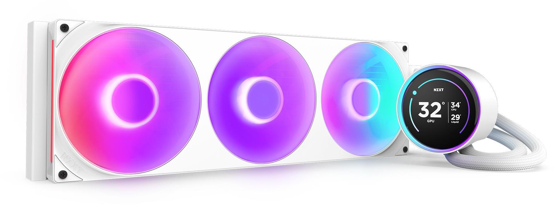 Kit de Refrigeración Líquida CPU NZXT Kraken Elite 420 (2025) RGB Blanco