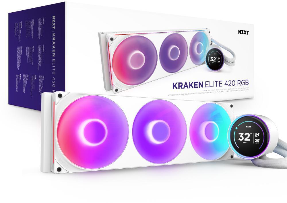 NZXT - Kit de Refrigeración Líquida CPU NZXT Kraken Elite 420 (2025) RGB Blanco