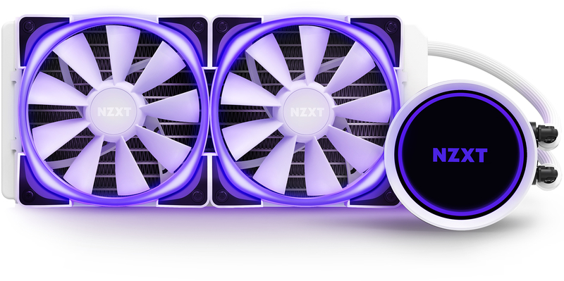 NZXT - Kit de Refrigeración Líquida CPU Kraken X53 RGB Blanco