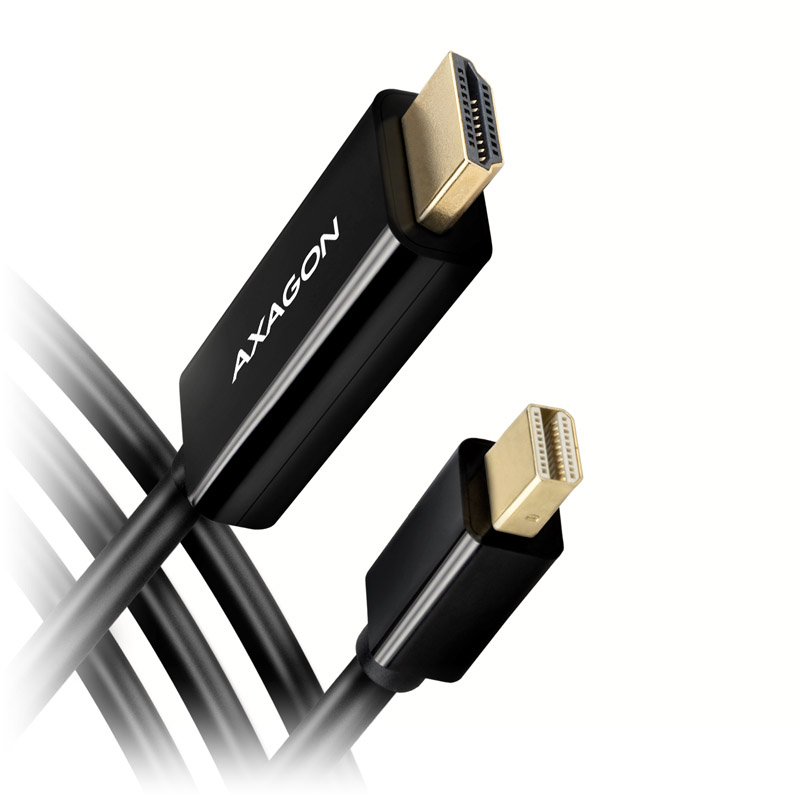 AXAGON - Cable Conversor AXAGON RVDM-HI14C2 Mini DP > HDMI 1.4 cable 1.8m, 4K/30Hz