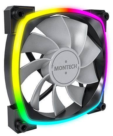 Montech - Ventilador Montech RX120 PWM ARGB PWM 120mm Negro (Reversed Fan Blades)