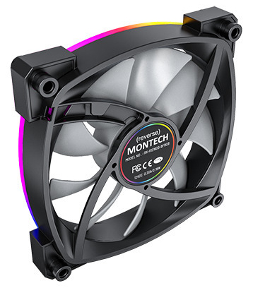 Montech - Ventilador Montech RX120 PWM ARGB PWM 120mm Negro (Reversed Fan Blades)