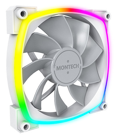 Montech - Ventilador Montech RX120 PWM ARGB PWM 120mm Blanco (Reversed Fan Blades)