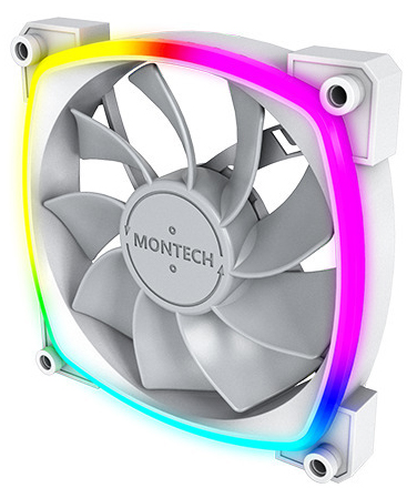 Montech - Ventilador Montech RX120 PWM ARGB PWM 120mm Blanco (Reversed Fan Blades)