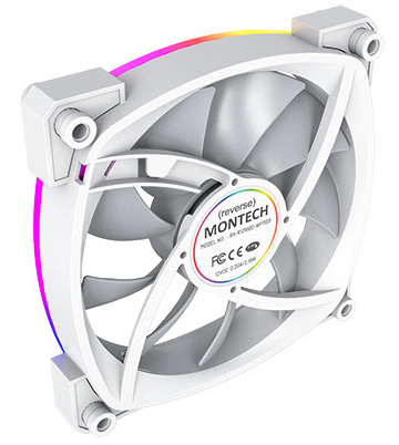 Montech - Ventilador Montech RX120 PWM ARGB PWM 120mm Blanco (Reversed Fan Blades)