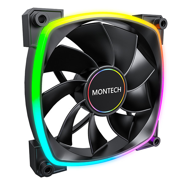 Montech - Ventilador Montech RX140 PWM ARGB PWM 140mm Negro (Reversed Fan Blades)