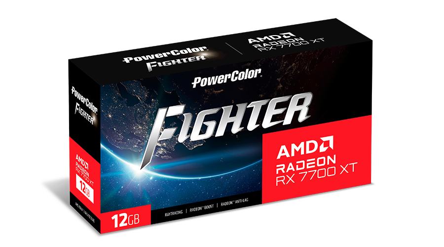 PowerColor - Tarjeta Gráfica PowerColor Radeon RX 7700 XT Fighter OC 12GB GDDR6