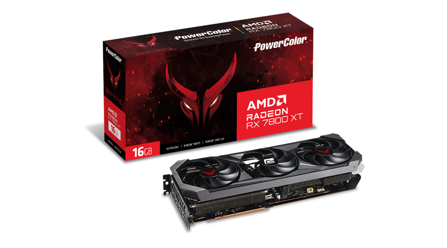 PowerColor - Tarjeta Gráfica PowerColor Radeon RX 7800 XT Red Devil OC 16GB GDDR6