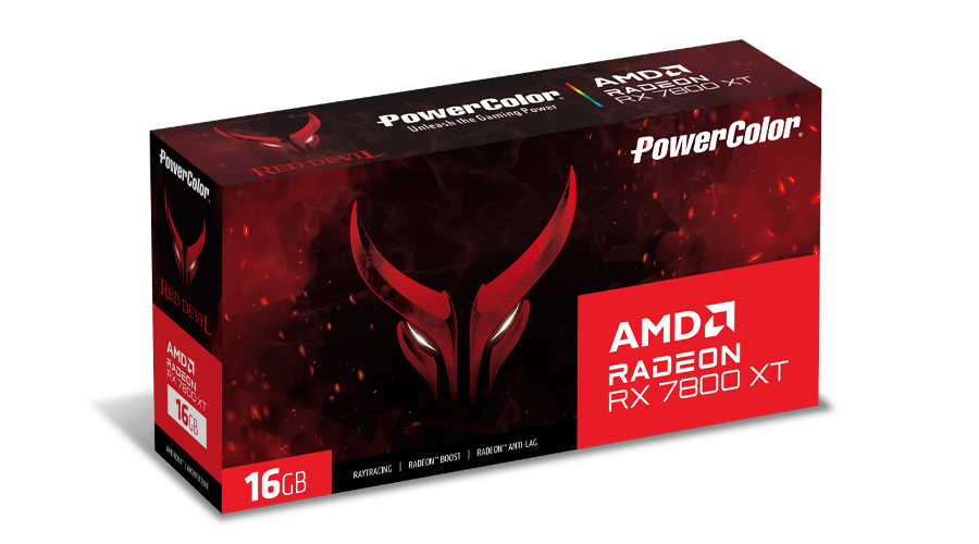 PowerColor - Tarjeta Gráfica PowerColor Radeon RX 7800 XT Red Devil OC 16GB GDDR6