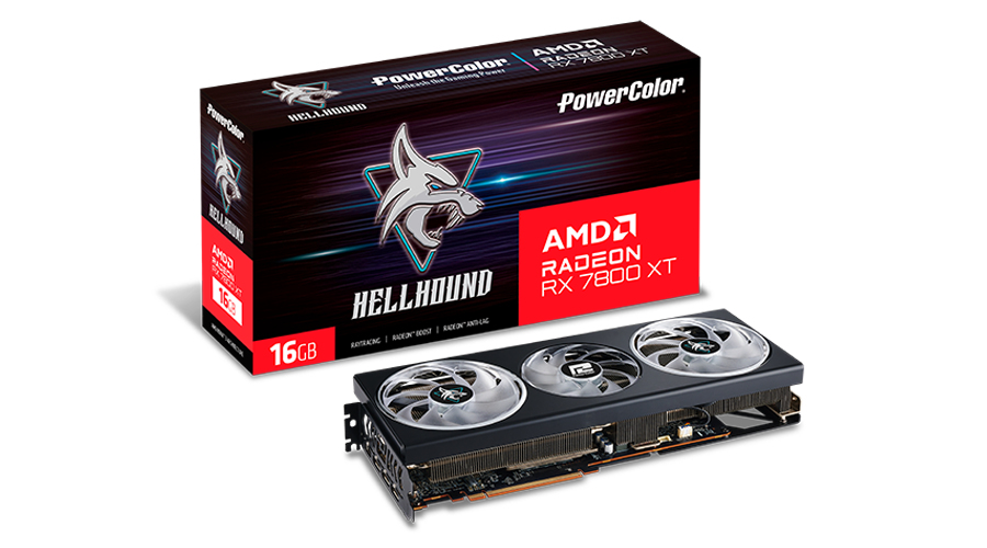 PowerColor - Tarjeta Gráfica PowerColor Radeon RX 7800 XT Hellhound OC 16GB GDDR6