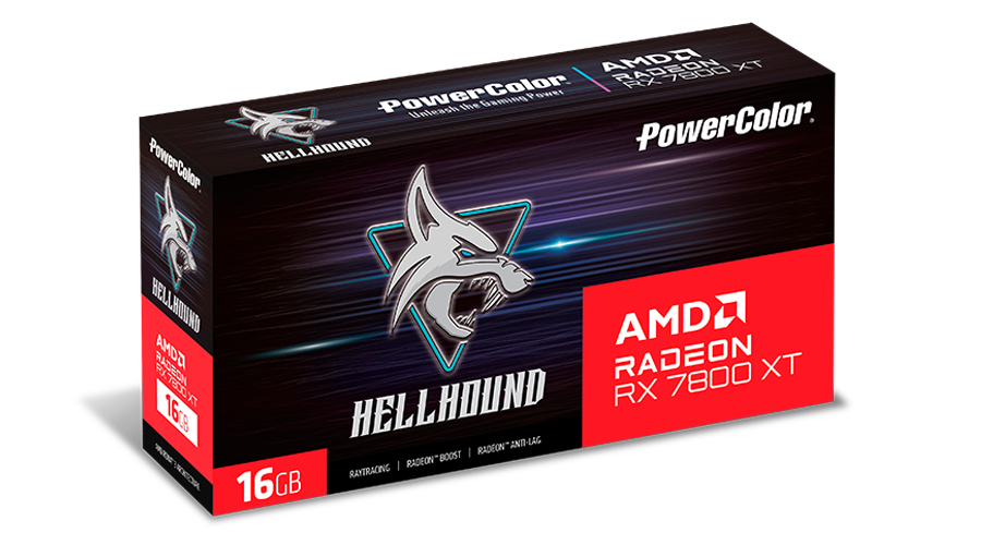PowerColor - Tarjeta Gráfica PowerColor Radeon RX 7800 XT Hellhound OC 16GB GDDR6