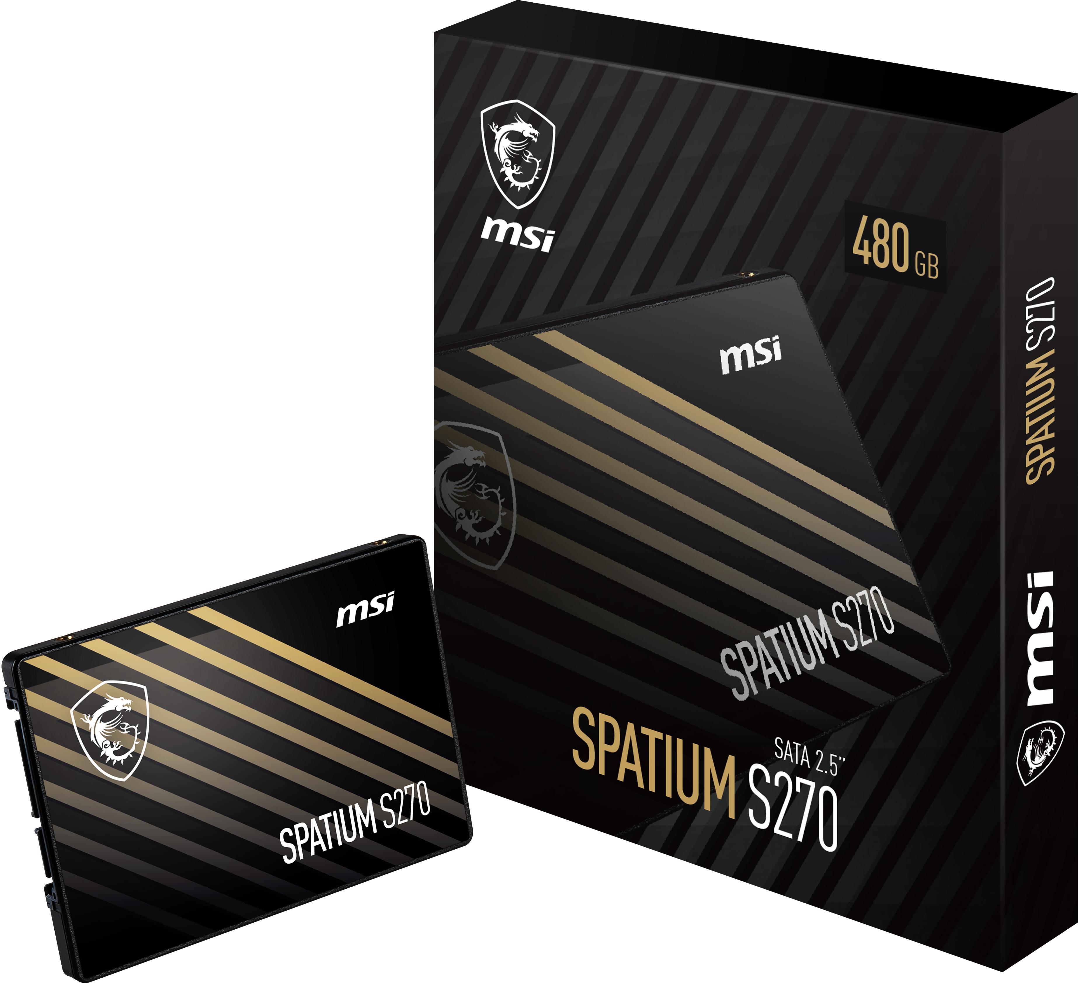 MSI - SSD MSI SPATIUM S270 480GB SATA IIII (500/450MB/s)