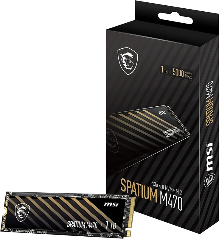 MSI - SSD MSI SPATIUM M470 1TB Gen4 M.2 NVMe (5000/4400MB/s)