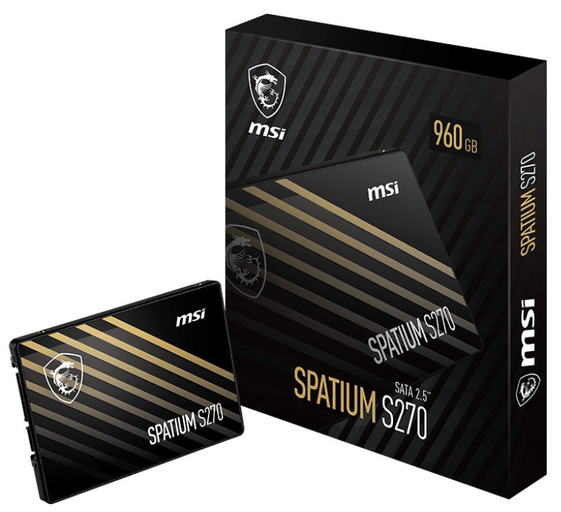 MSI - SSD MSI SPATIUM S270 960GB SATA IIII (500/450MB/s)