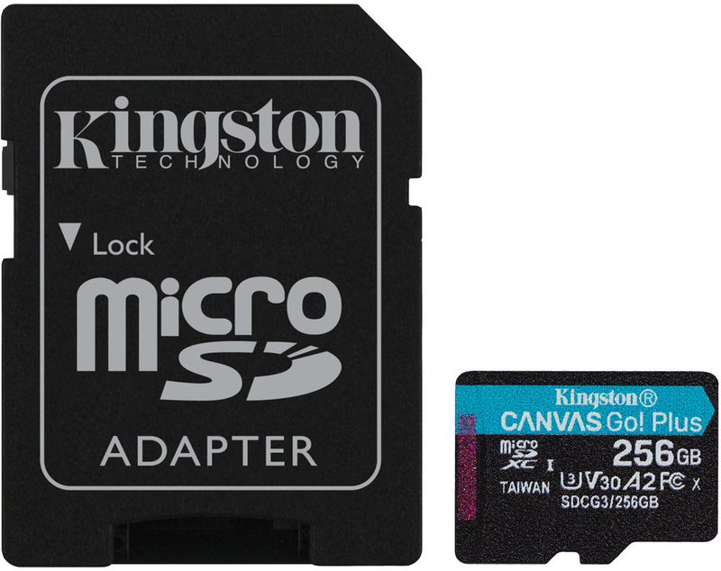 Tarjeta de Memoria Kingston Canvas Go! Plus MicroSDXC UHS-I U3 V30 A2 256GB