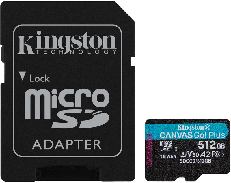 Kingston - Tarjeta de Memoria Kingston Canvas Go! Plus MicroSDXC UHS-I U3 V30 A2 512GB