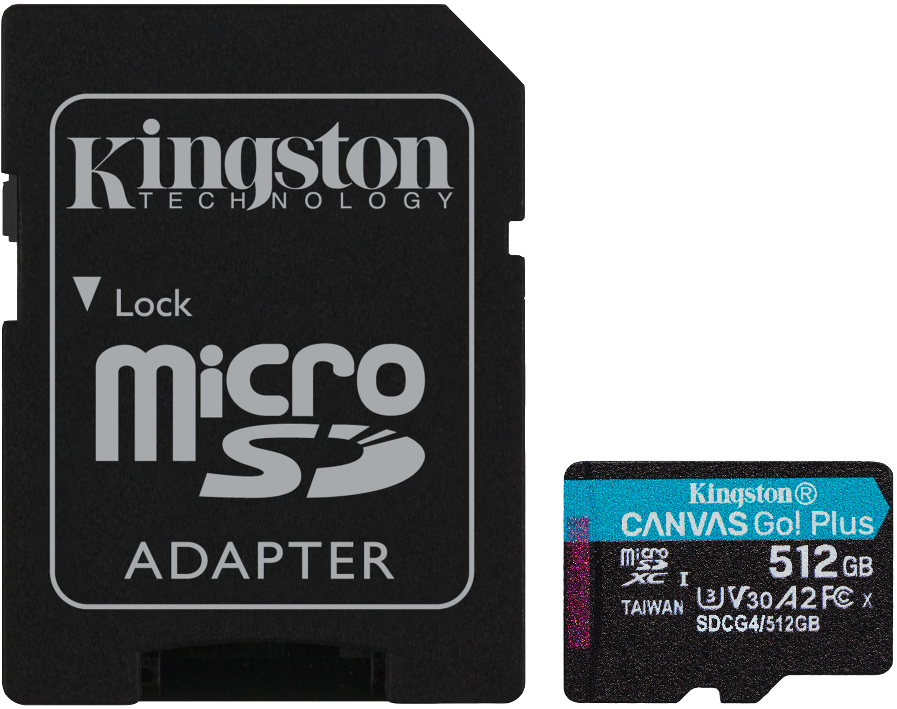 Kingston - Tarjeta de Memoria Kingston Canvas Go! Plus Gen4 200MB/s MicroSDXC UHS-I U3 V30 A2 512GB