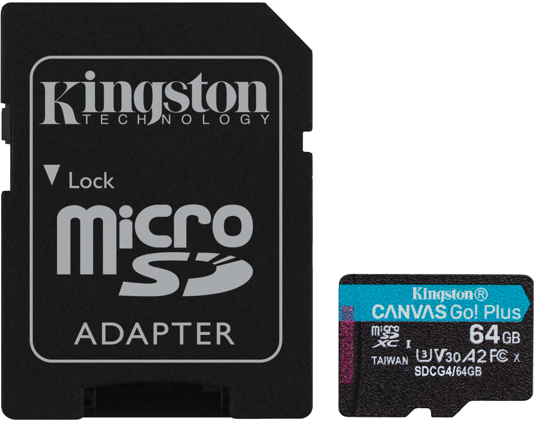 Kingston - Tarjeta de Memoria Kingston Canvas Go! Plus Gen4 200MB/s MicroSDXC UHS-I U3 V30 A2 64GB