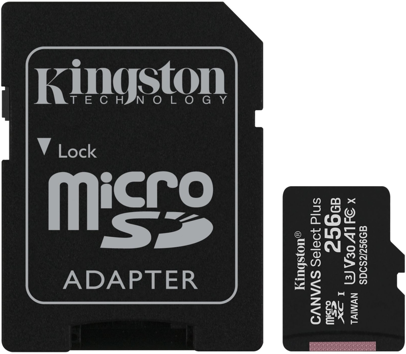 Kingston - Tarjeta de Memoria Kingston Canvas Select Plus MicroSDHC UHS-I A1 256GB
