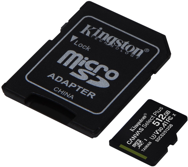 Kingston - Tarjeta de Memoria Kingston Canvas Select Plus MicroSDHC UHS-I A1 512GB