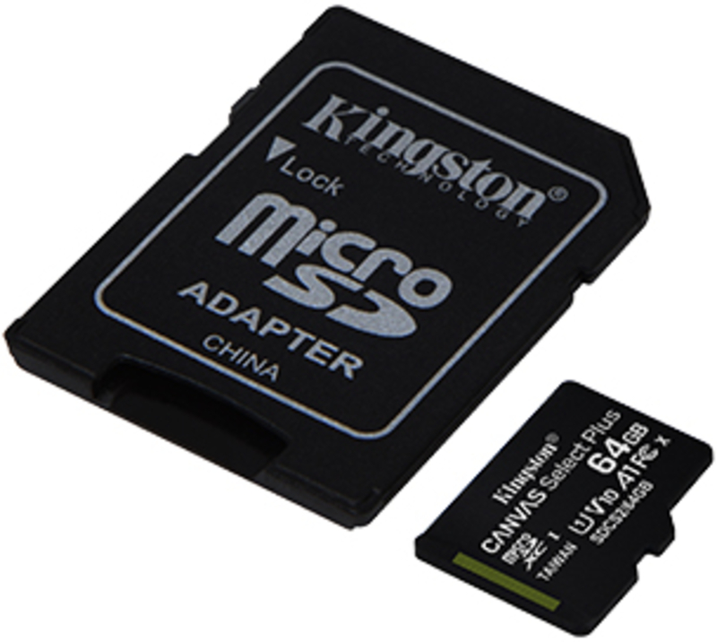 Kingston - Tarjeta de Memoria Kingston Canvas Select Plus MicroSDHC UHS-I A1 64GB