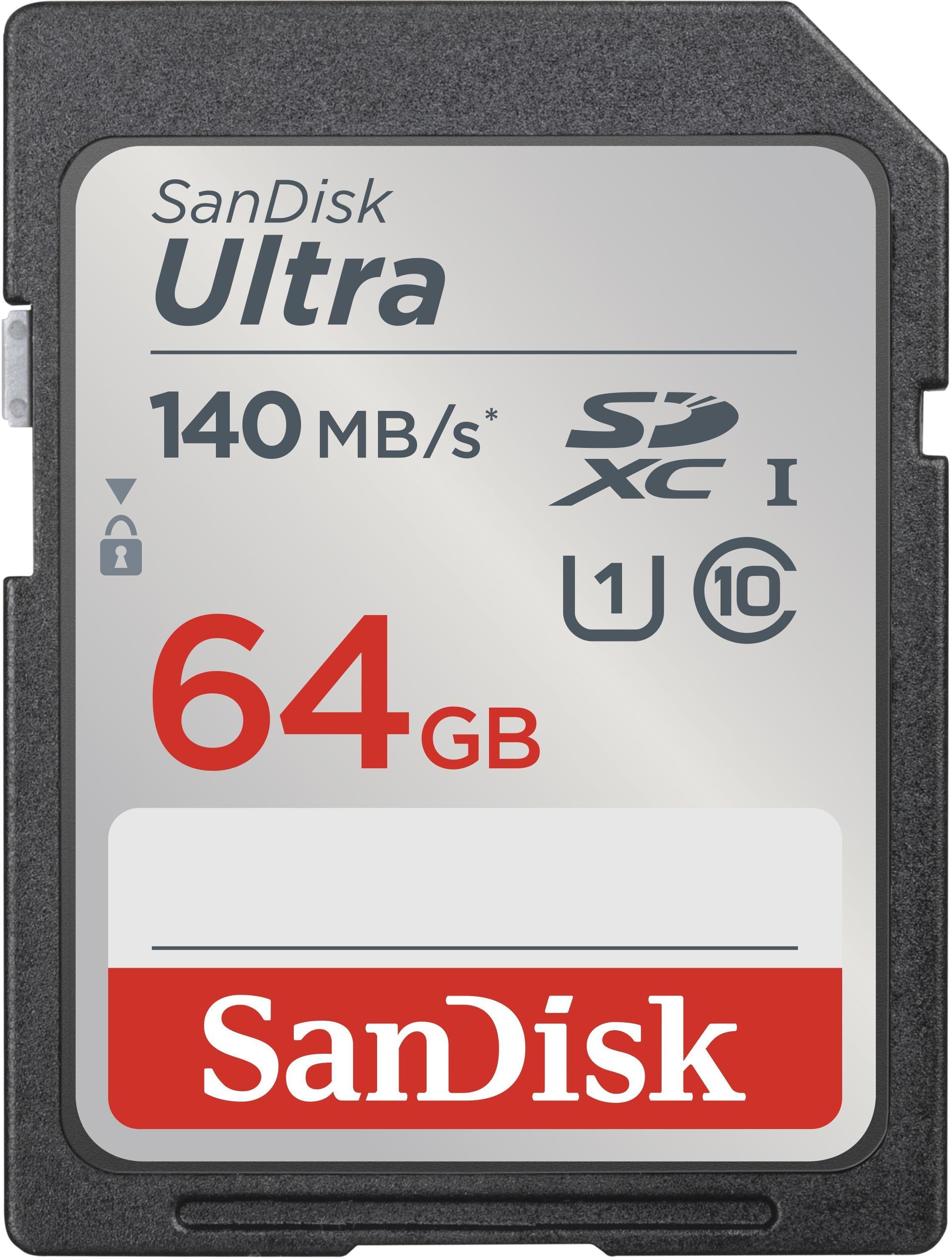 SanDisk - Tarjeta de Memoria SanDisk Ultra SHDC/SDXC UHS-I C10 U1 64GB