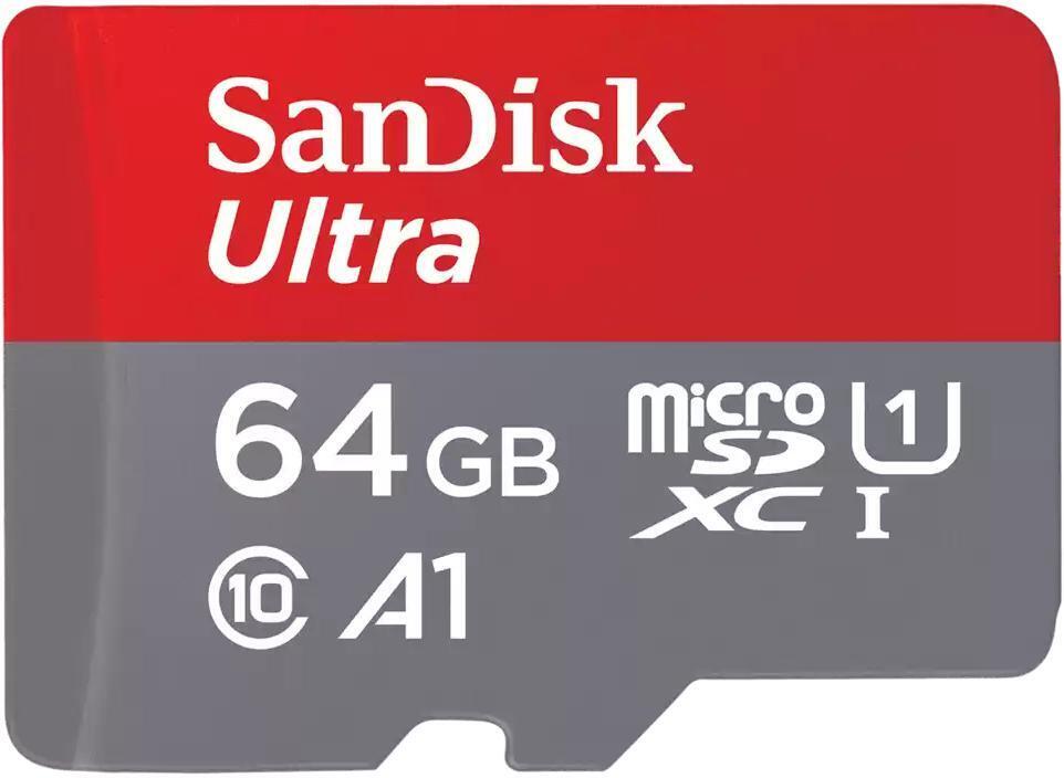 SanDisk - Tarjeta de Memoria SanDisk Ultra MicroSDHC/SDXC C10 A1 UHS-I 64GB