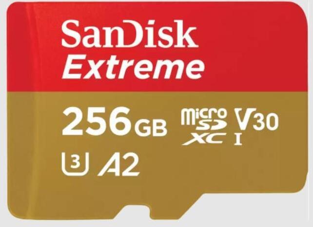 SanDisk - Tarjeta de Memoria SanDisk Extreme MicroSDXC UHS-I C10 U3 V30 A2 256GB