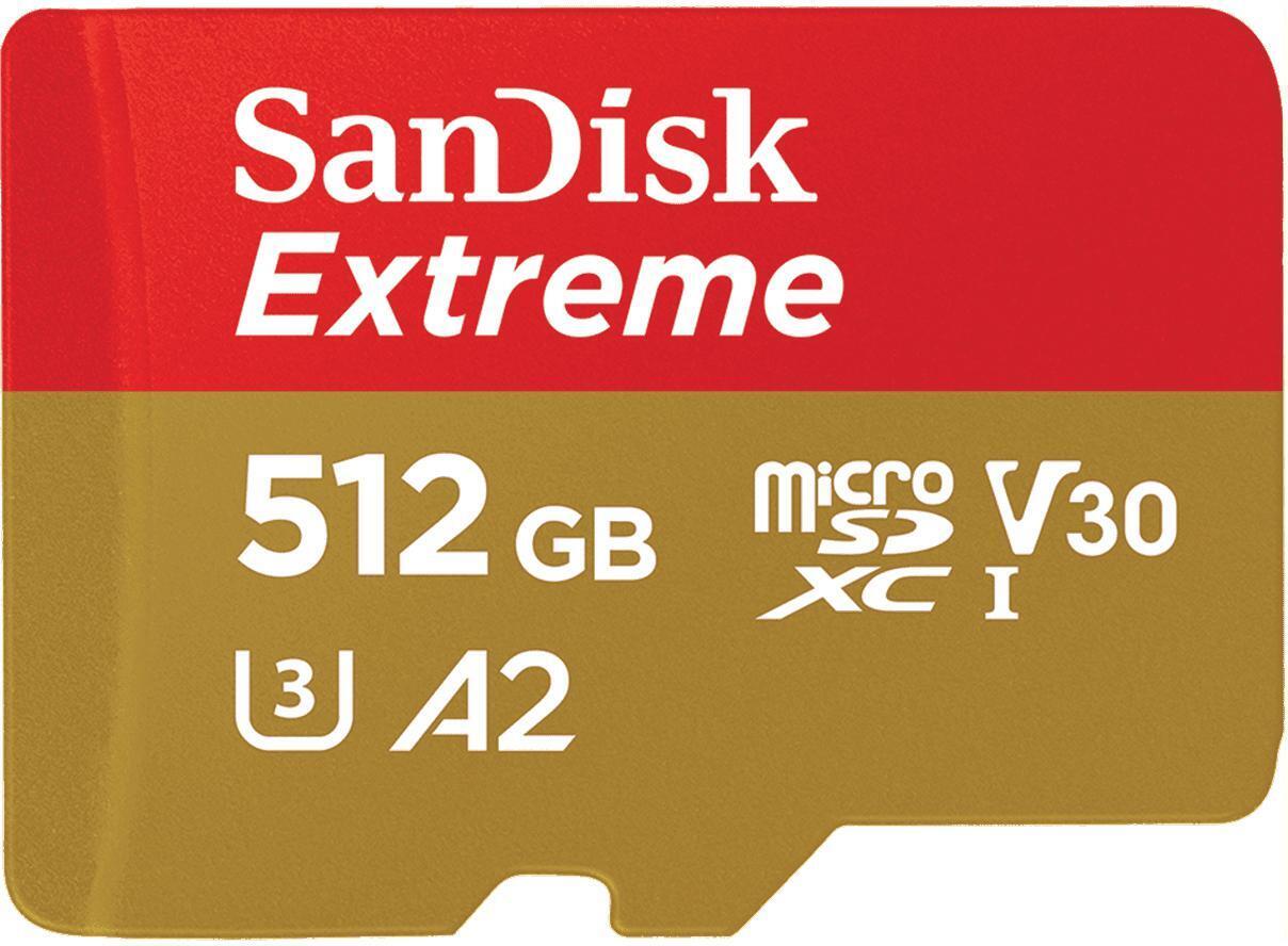 SanDisk - Tarjeta de Memoria SanDisk Extreme MicroSDXC UHS-I C10 A2 U3 V30 512GB