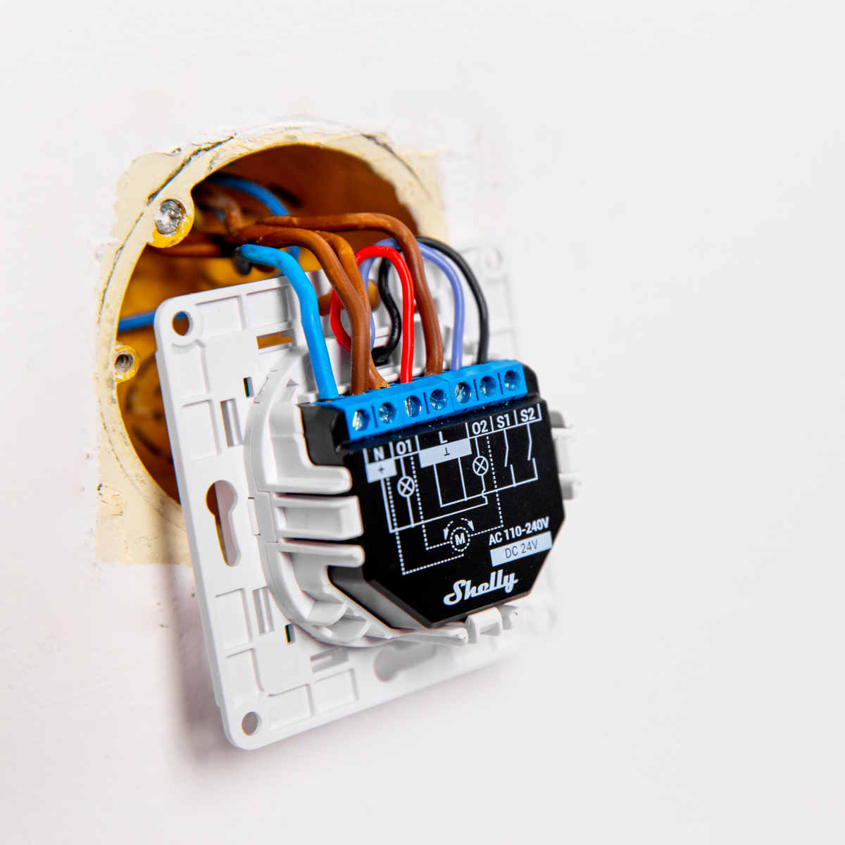 Shelly - Módulo Automação Interruptor Shelly Shelly 2PM WiFi Relay Switch com Neutro c/ Medidor Consumo