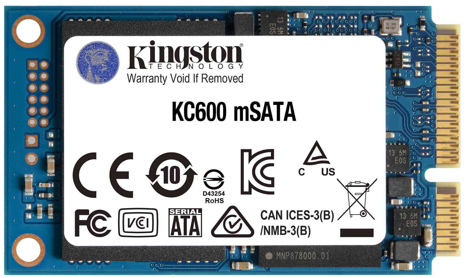 Kingston - SSD Kingston KC600 512GB mSata (550/520MB/s)