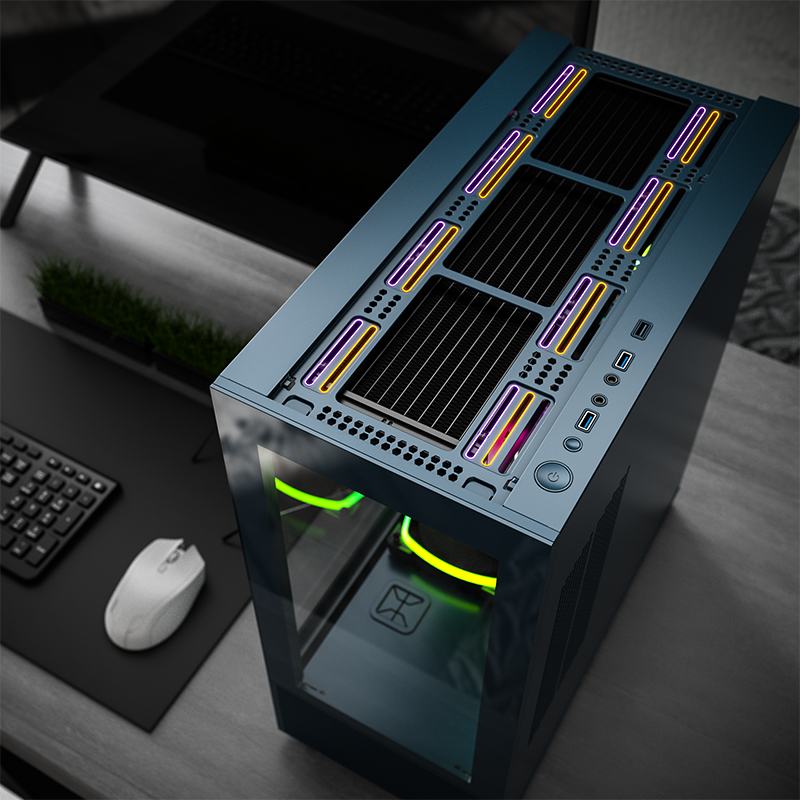Montech - Caja ATX Montech SKY TWO - Azul