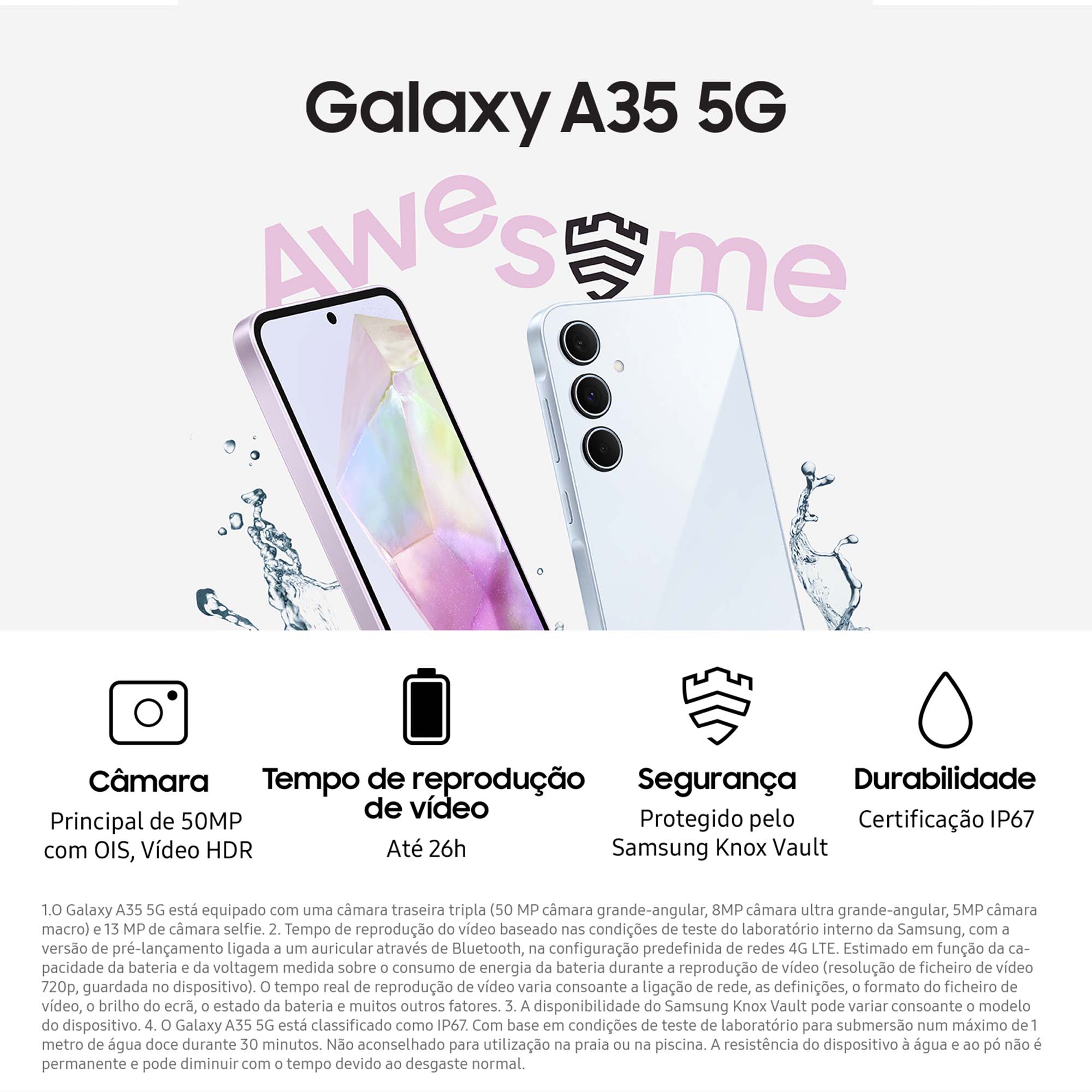 Samsung - Smartphone Samsung Galaxy A35 5G 6.6" (12 / 256GB) 120Hz Lavanda