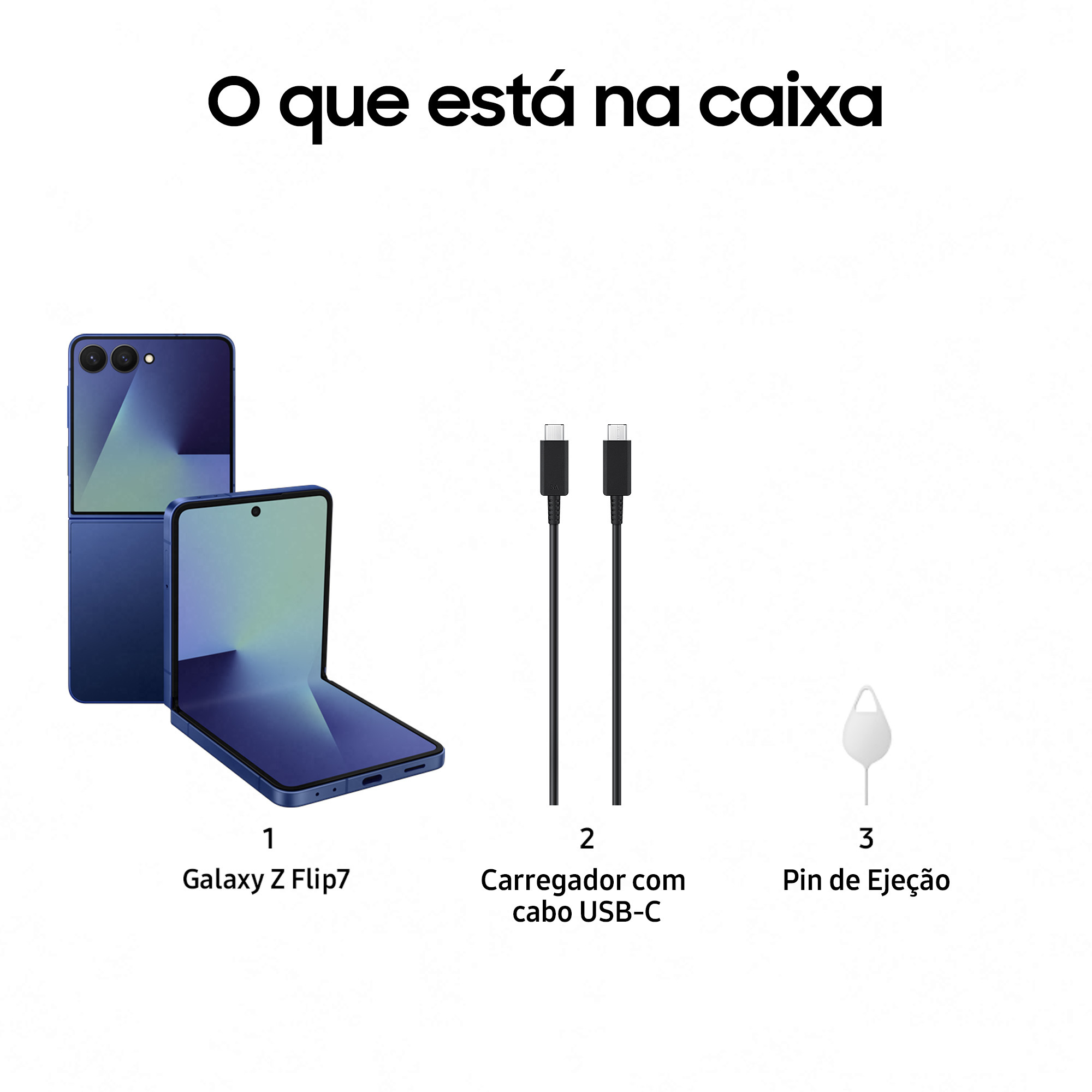 Samsung - Smartphone Samsung Galaxy Z Flip 7 5G 6.9" (12 /512GB) 120Hz Azul Oscuro