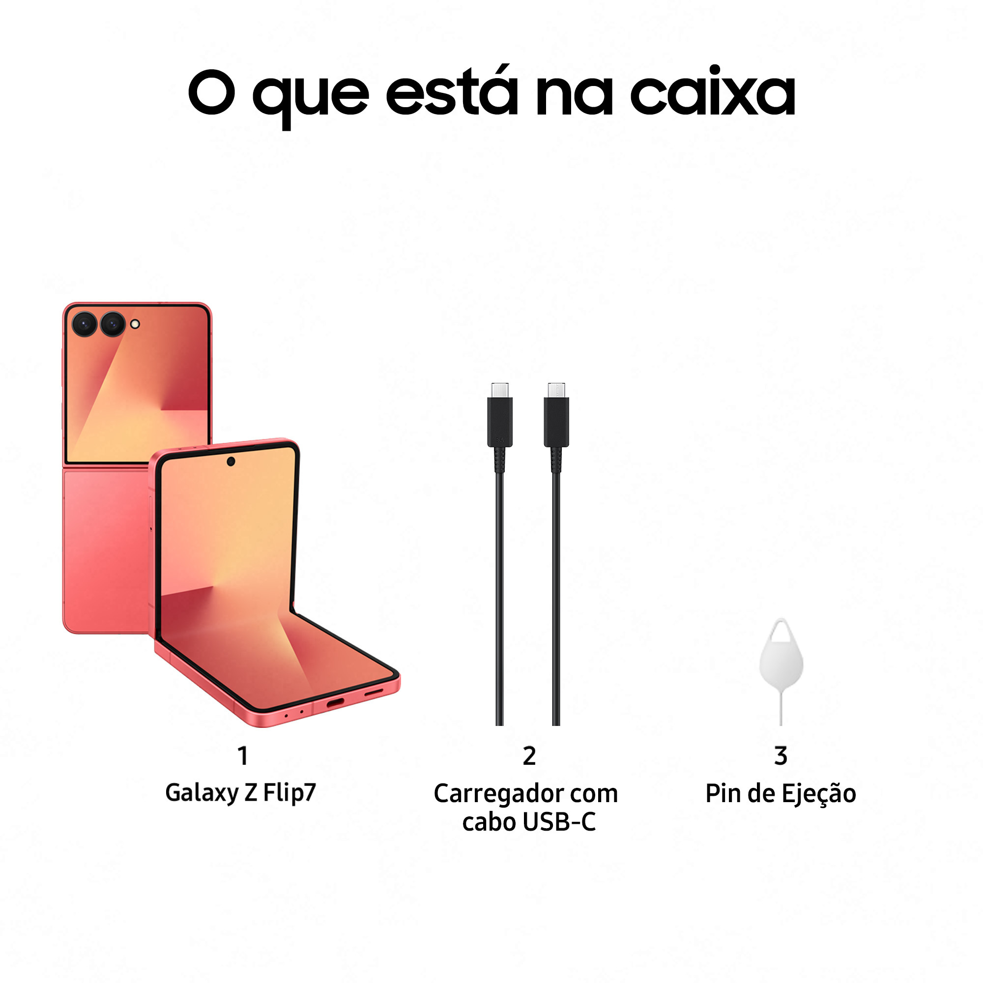 Samsung - Smartphone Samsung Galaxy Z Flip 7 5G 6.9" (12 /512GB) 120Hz Rojo Coralino