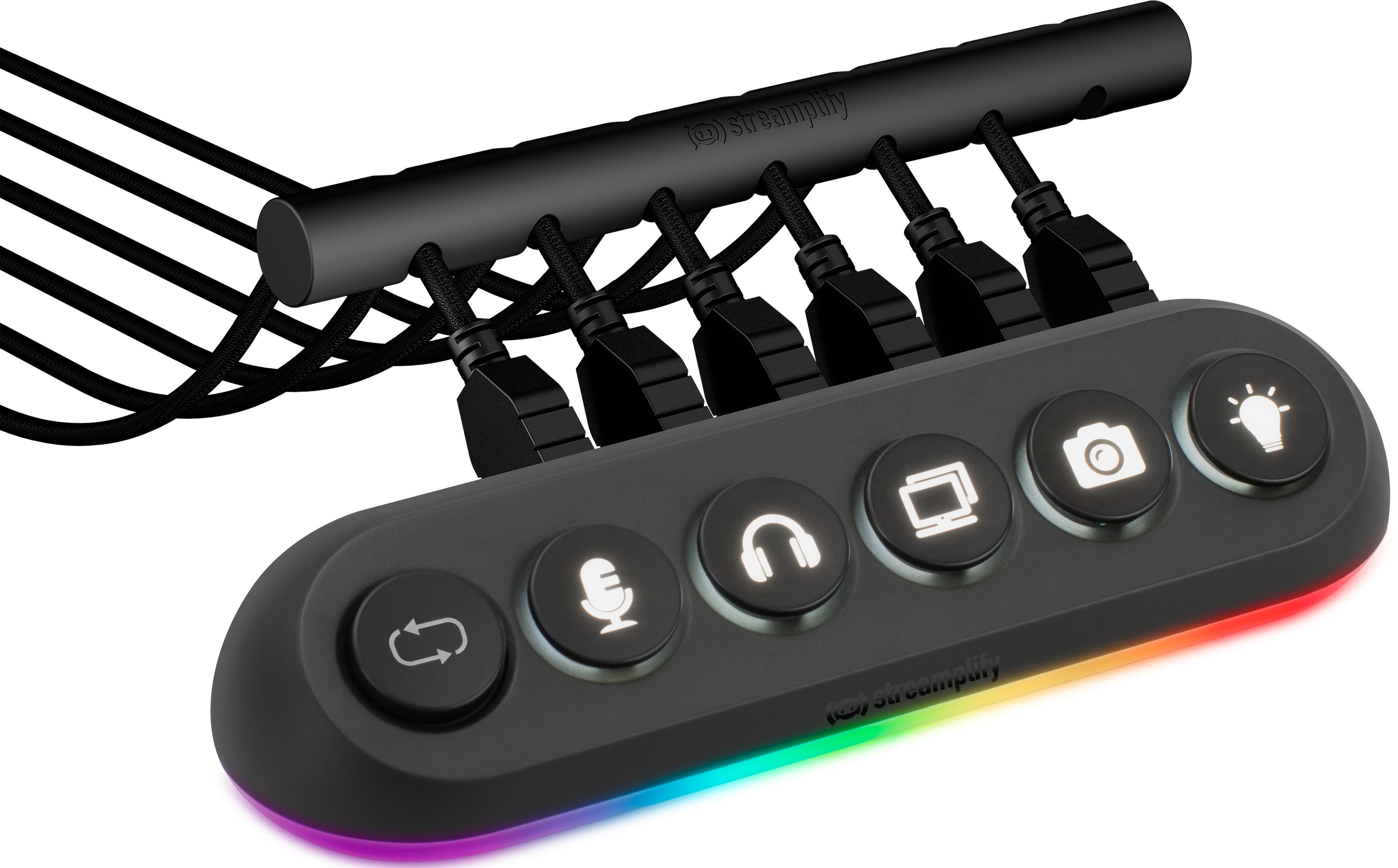 Streamplify - HUB Streamplify DECK 5 Slot, RGB, 12V, EU - Negro