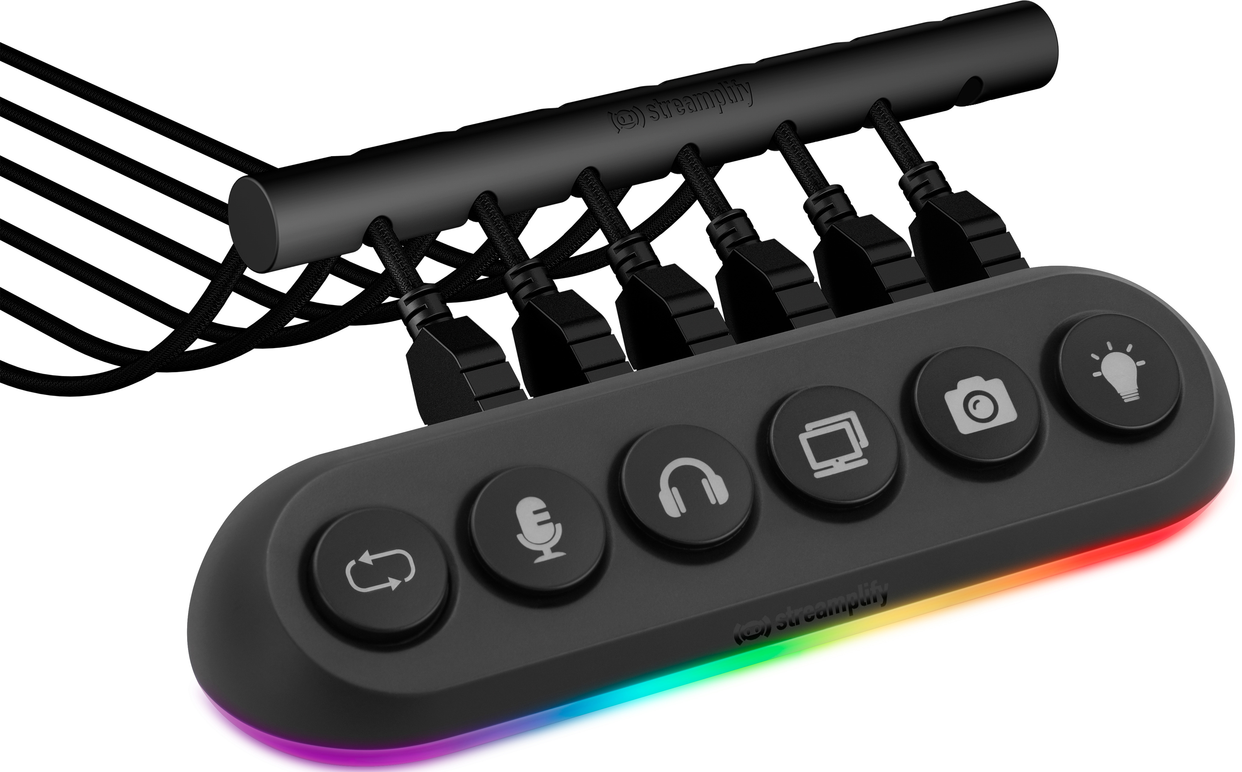 Streamplify - HUB Streamplify DECK 5 Slot, RGB, 12V, EU - Negro