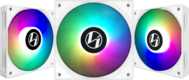Lian Li - Ventilador Lian Li ST120 RGB PWM Pack 3 + Controlador Blanco 120mm