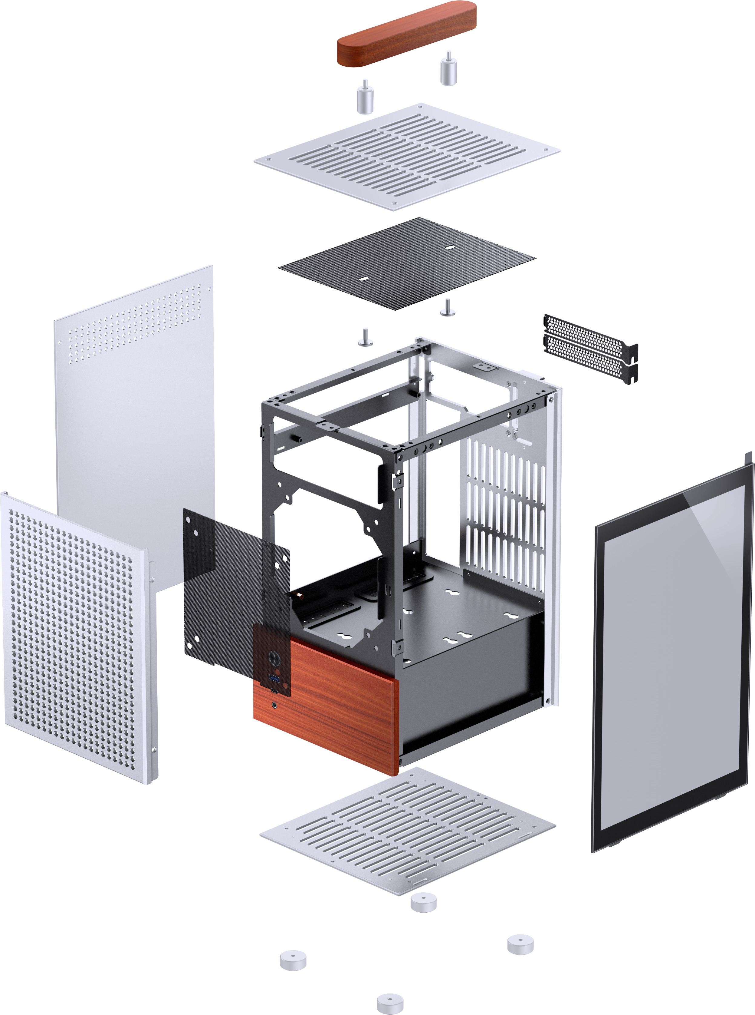 Jonsbo - Caja Mini-ITX Jonsbo T6 Blanco